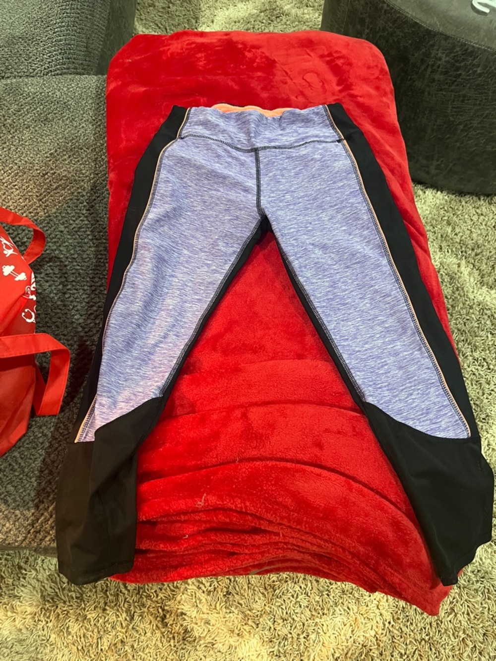 RBX Purple Heather Leggings with Black Panels
